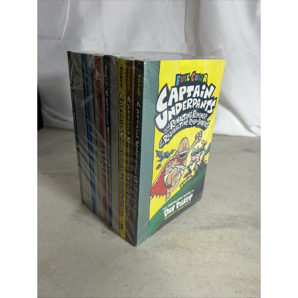 Captain Underpants Full Color 14 Book Set Dav Pilkey Scholastic New Sealed